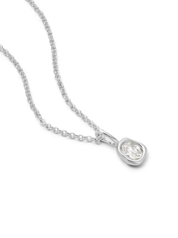 Daisy London Estée Lalonde Sapphire Pendant Necklace Sterling Silver