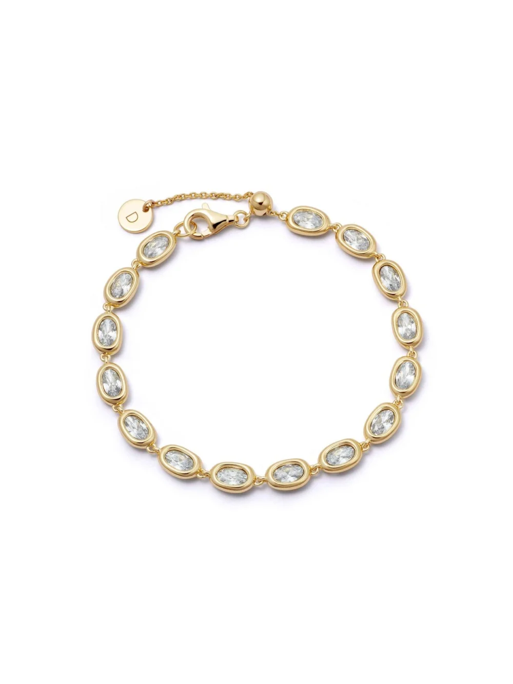 Daisy London Estée Lalonde Sapphire Tennis Bracelet 18ct Gold Plate
