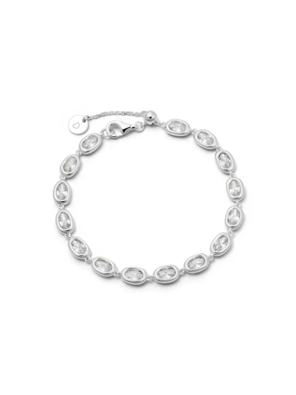 Daisy London Estée Lalonde Sapphire Tennis Bracelet Sterling Silver
