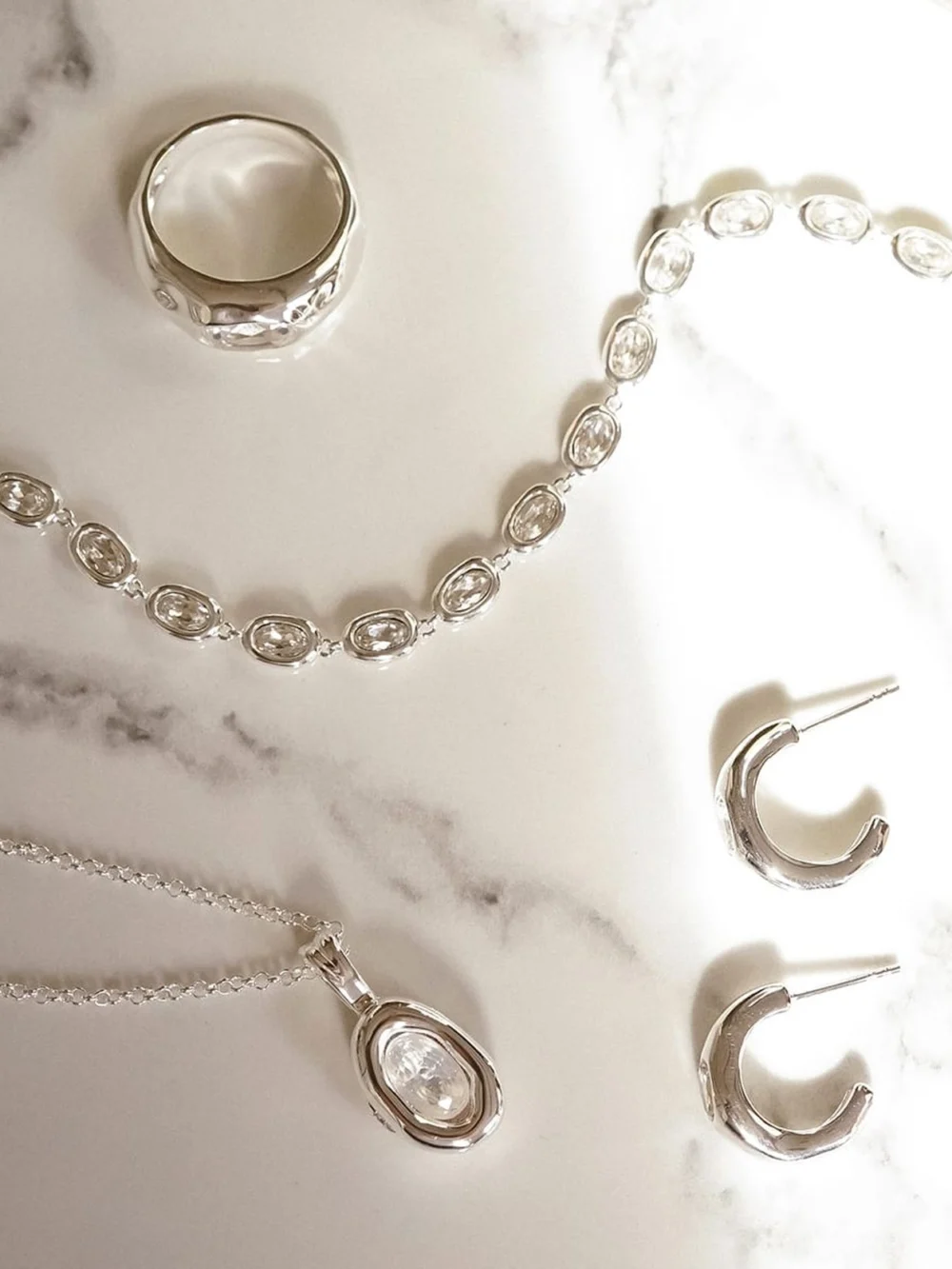 Daisy London Estée Lalonde Sapphire Tennis Bracelet Sterling Silver, view 3