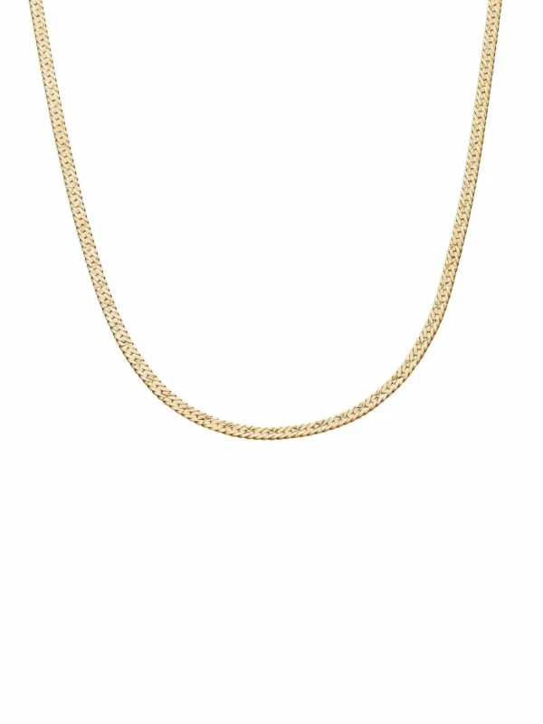Daisy London Estée Lalonde Short Snake Chain Necklace 18ct Gold Plate