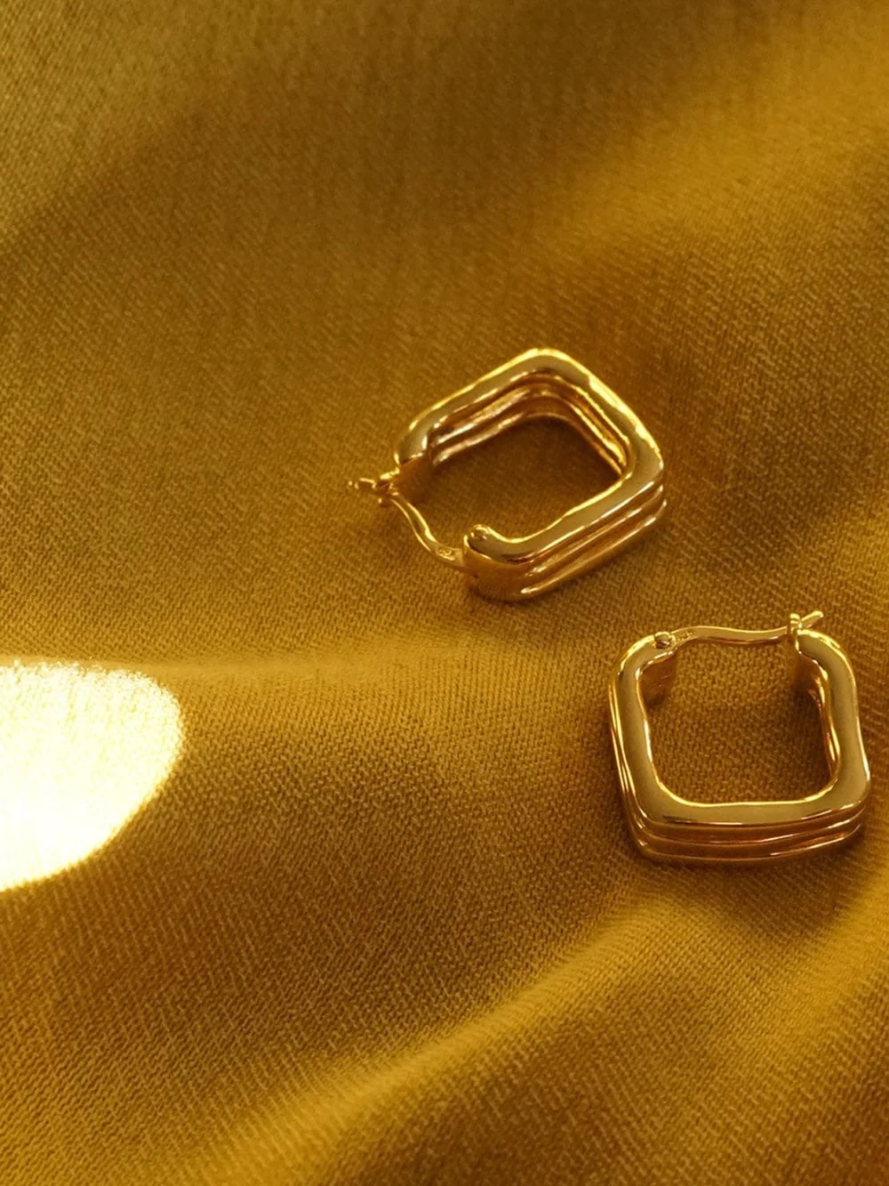 Daisy London Estée Lalonde Sisterhood Hoop Earrings 18ct Gold Plate, view 3