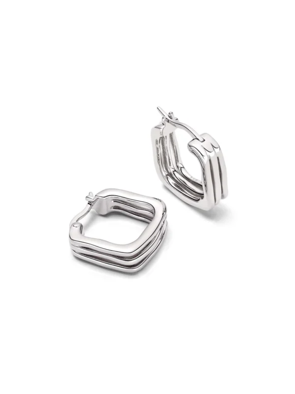 Daisy London Estée Lalonde Sisterhood Hoop Earrings Sterling Silver