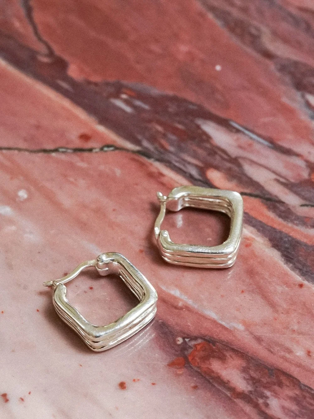 Daisy London Estée Lalonde Sisterhood Hoop Earrings Sterling Silver, view 3
