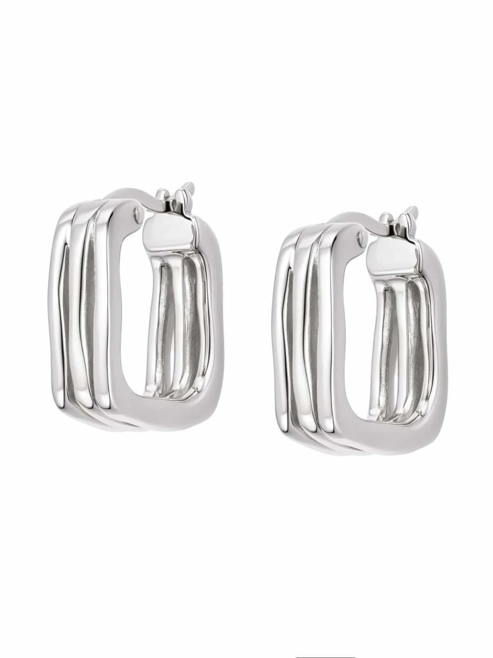 Daisy London Estée Lalonde Sisterhood Hoop Earrings Sterling Silver, view 6
