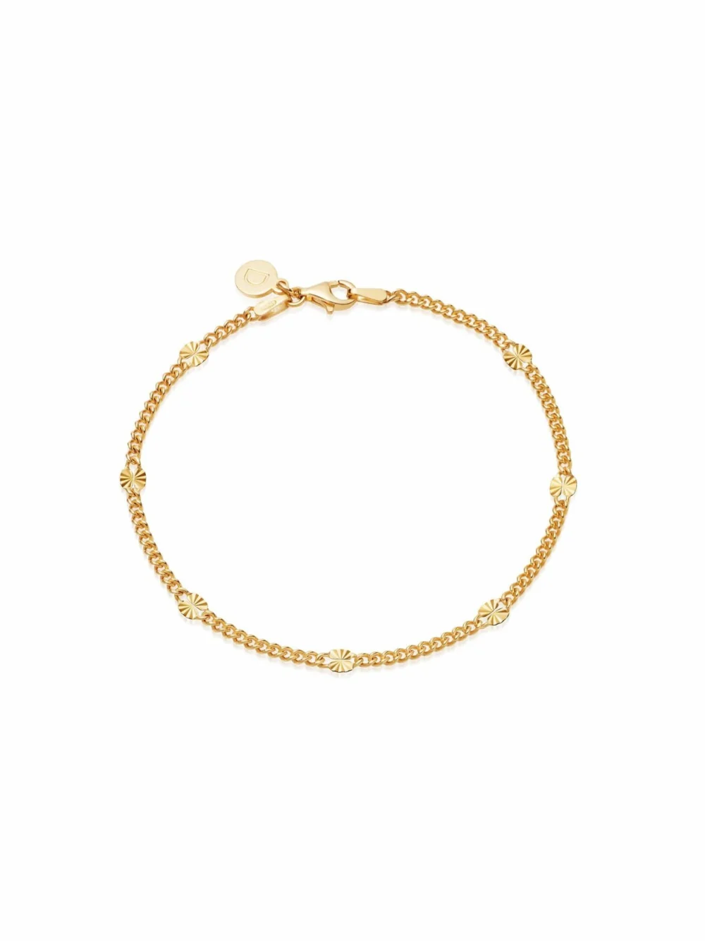 Daisy London Estée Lalonde Sunburst Chain Bracelet 18ct Gold Plate