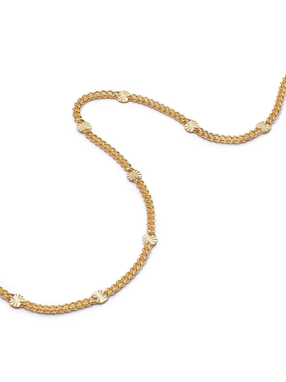 Daisy London Estée Lalonde Sunburst Chain Necklace 18ct Gold Plate