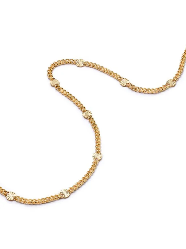 Daisy London Estée Lalonde Sunburst Chain Necklace 18ct Gold Plate