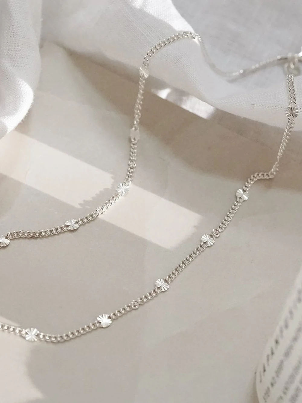 Daisy London Estée Lalonde Sunburst Chain Necklace Sterling Silver, view 3