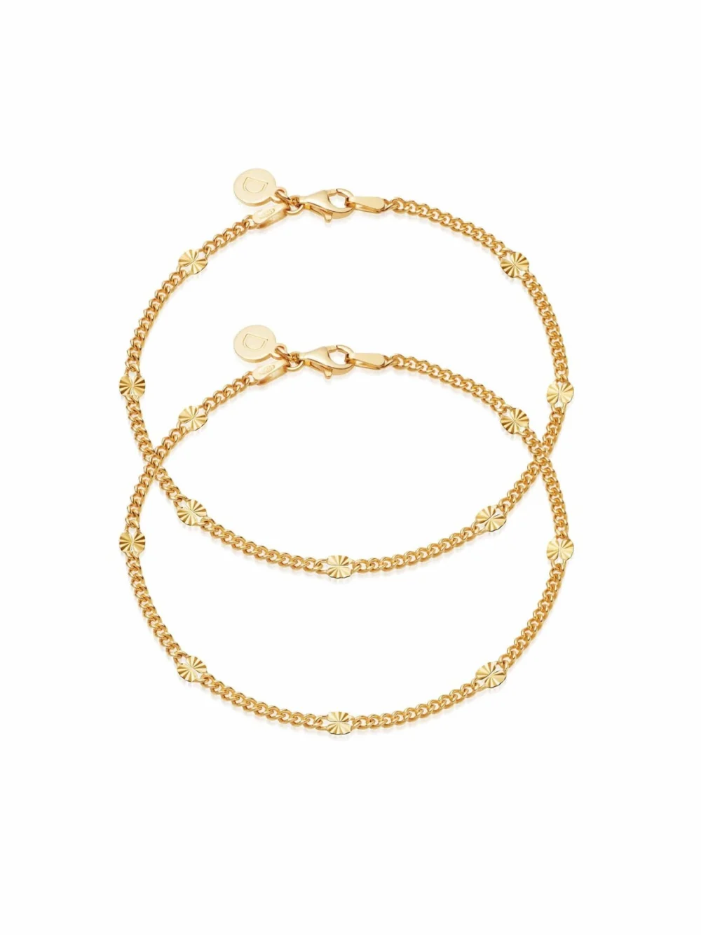 Daisy London Estée Lalonde Sunburst Friendship Bracelet Stack 18ct Gold Plate