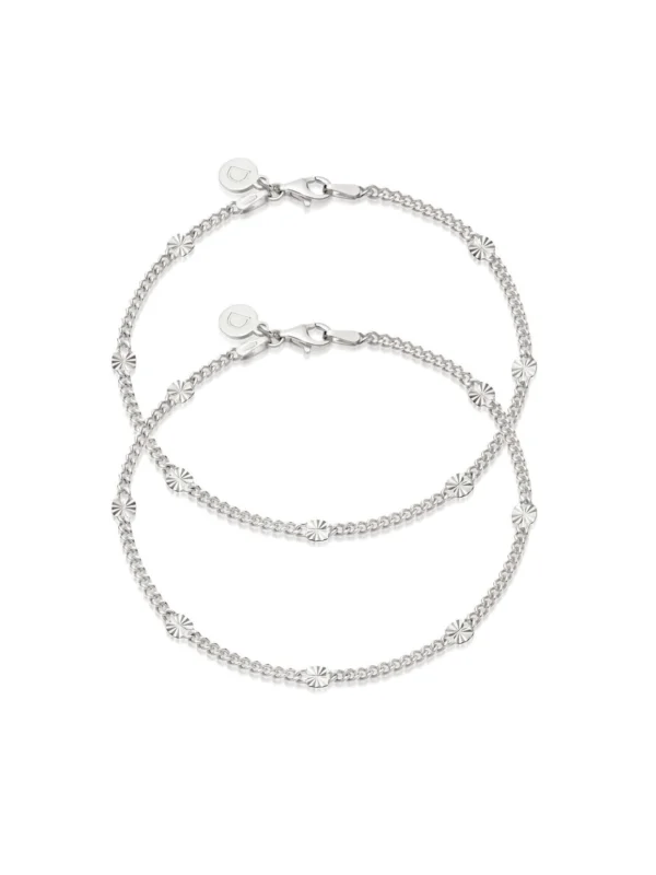 Daisy London Estée Lalonde Sunburst Friendship Bracelet Stack Sterling Silver