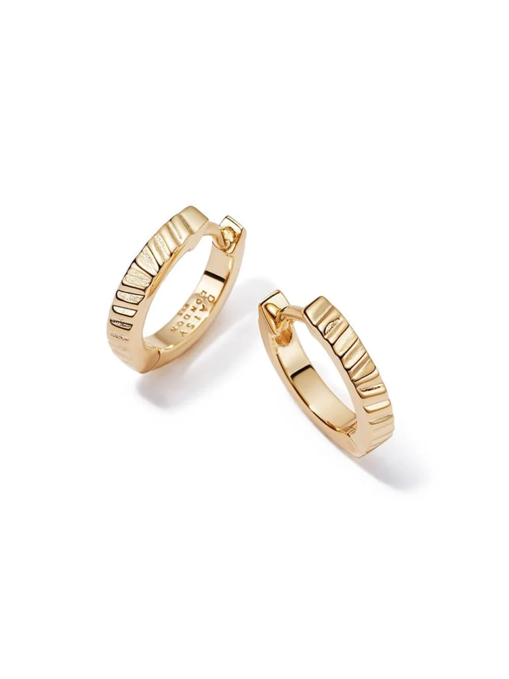 Daisy London Estée Lalonde Sunburst Huggie Earrings 18ct Gold Plate, view 5