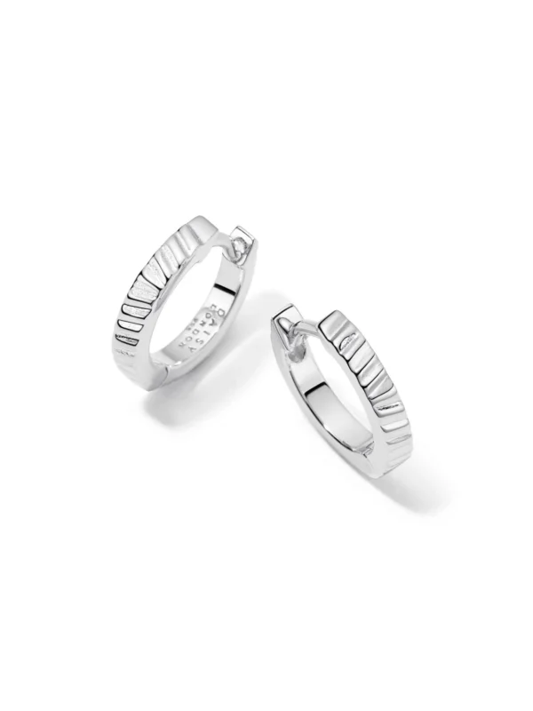 Daisy London Estée Lalonde Sunburst Huggie Earrings Sterling Silver