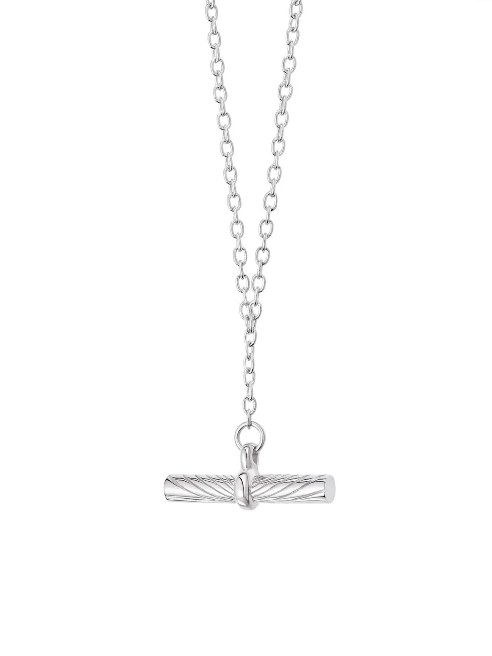 Daisy London Estée Lalonde T Bar Necklace Sterling Silver