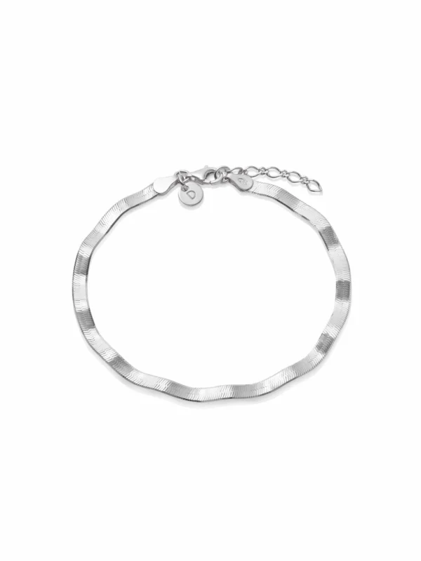 Daisy London Estée Lalonde Wavy Snake Bracelet Sterling Silver