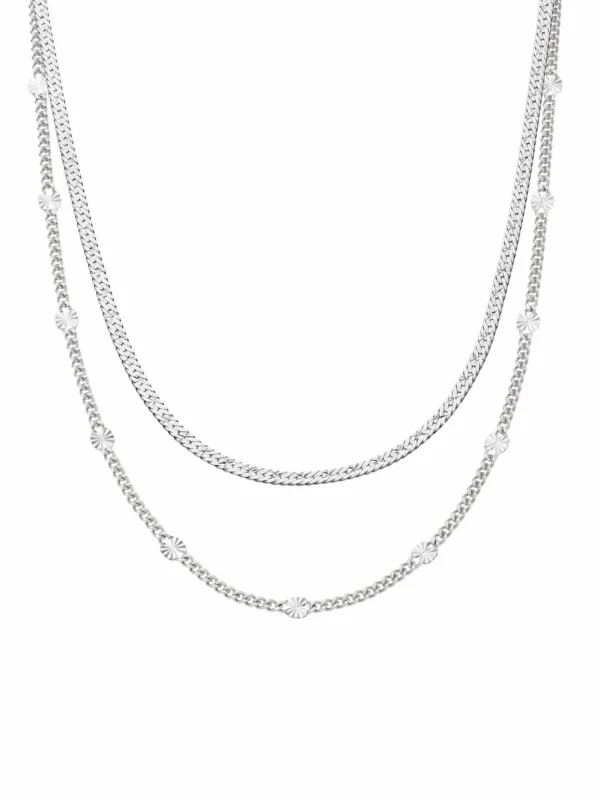 Daisy London Estée Lalonde 'You Give Me Light' Layering Necklace Set Sterling Silver