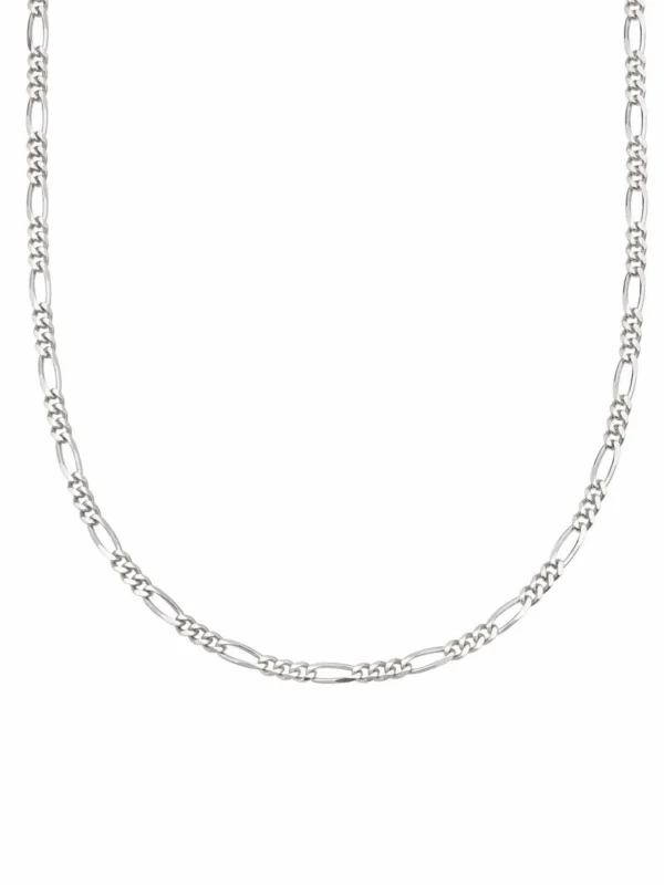 Daisy London Fine Figaro Chain Necklace Sterling Silver
