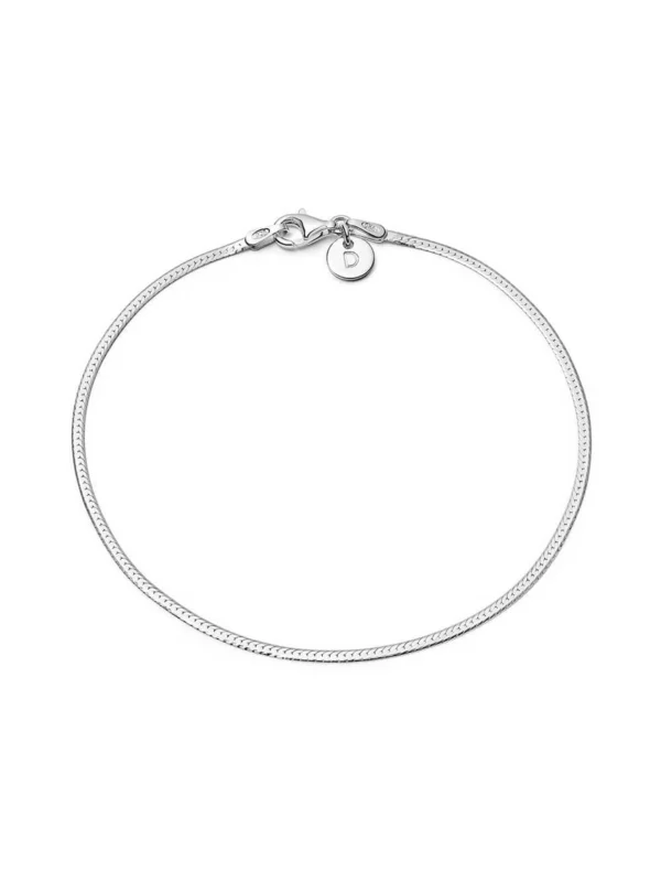 Daisy London Fine Snake Chain Bracelet Sterling Silver