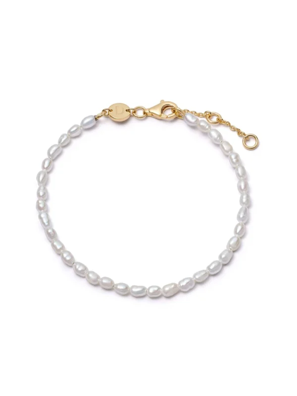 Daisy London Freshwater Seed Pearl Bracelet 18ct Gold Plate