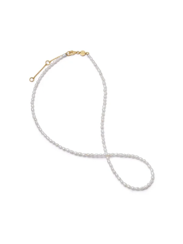 Daisy London Freshwater Seed Pearl Necklace 18ct Gold Plate