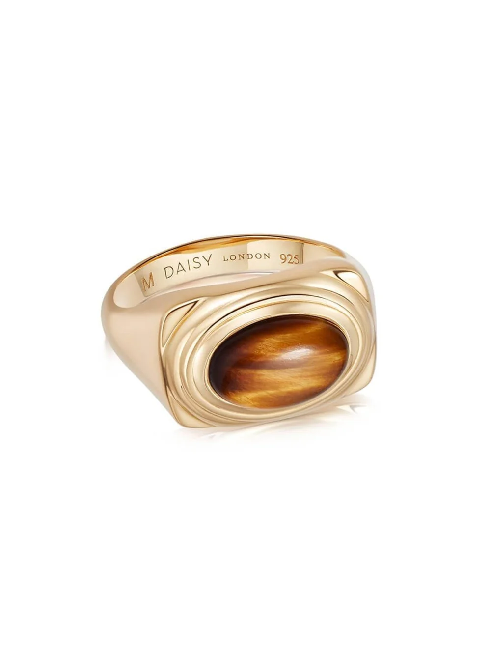 Daisy London Gemstone Bold Ring 18ct Gold Plate, view 6