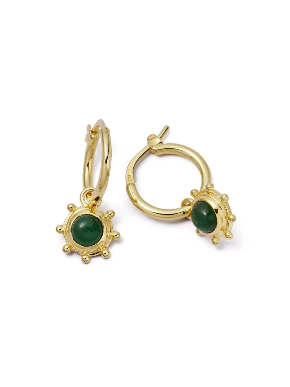 Daisy London Healing Stone Charm Earrings 18ct Gold Plate