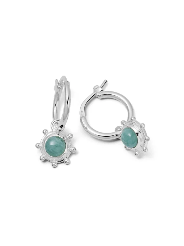 Daisy London Healing Stone Charm Earrings Sterling Silver