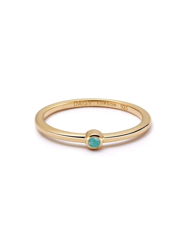 Daisy London Healing Stone Ring 18ct Gold Plate