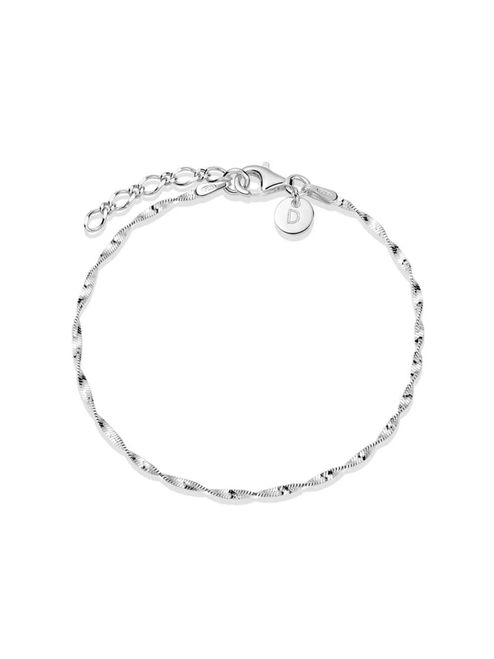 Daisy London Helix Twisted Chain Bracelet Sterling Silver
