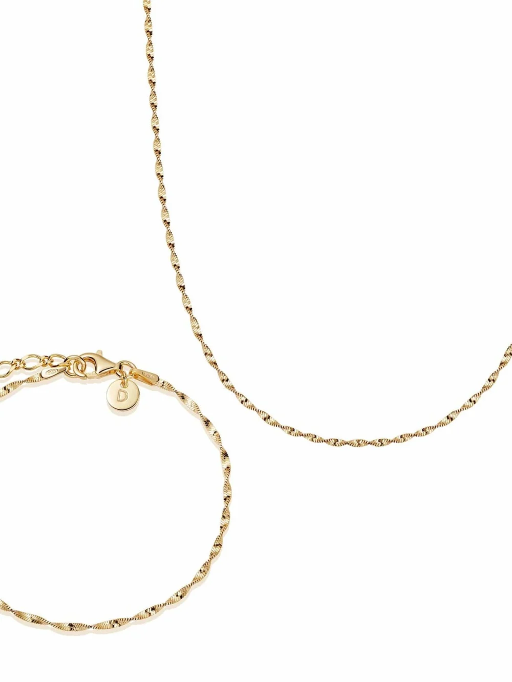 Daisy London Helix Twisted Chain Layering Set 18ct Gold Plate