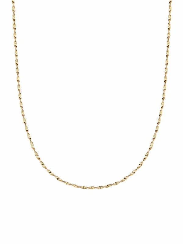 Daisy London Helix Twisted Chain Necklace 18ct Gold Plate