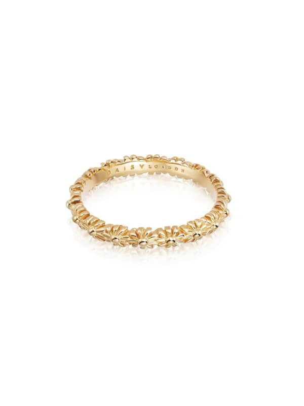 Daisy London Iota Daisy Ring 18ct Gold Plate