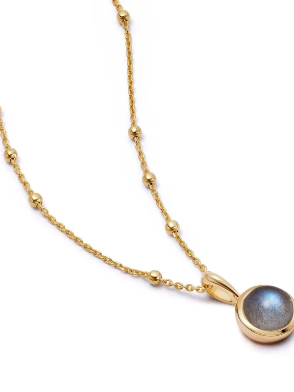 Daisy London Labradorite Healing Stone Necklace 18ct Gold Plate
