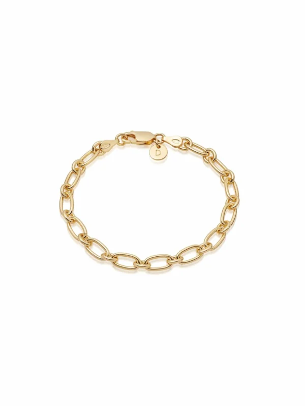Daisy London Linked Chain Bracelet 18ct Gold Plate