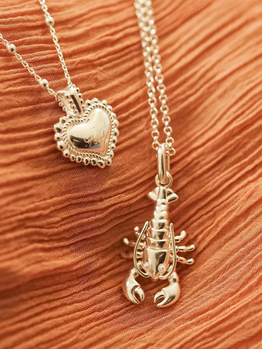 Daisy London Lobster Chain Necklace Sterling Silver, view 3