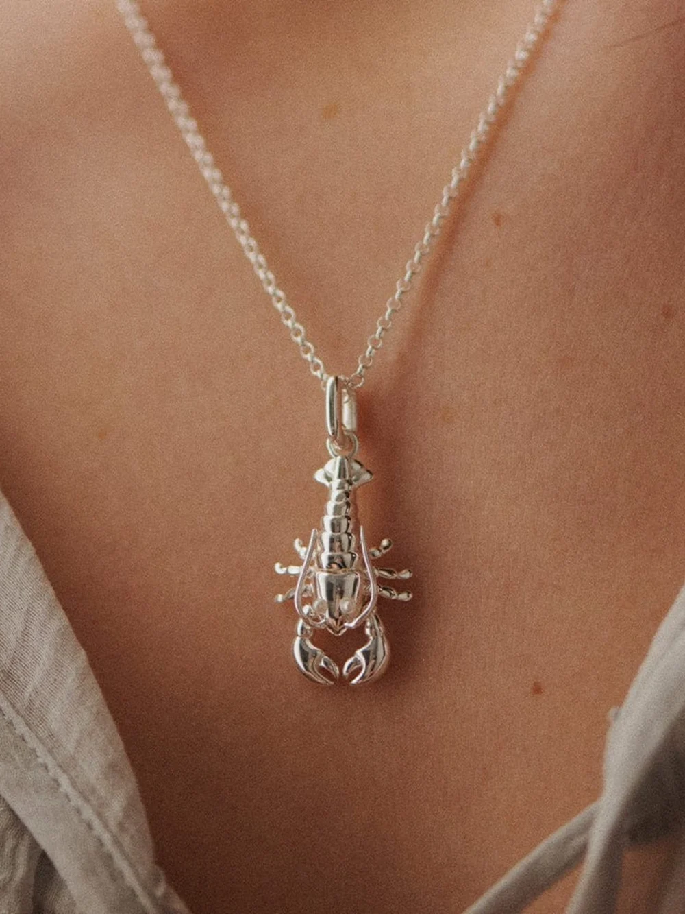 Daisy London Lobster Charm Sterling Silver, view 2