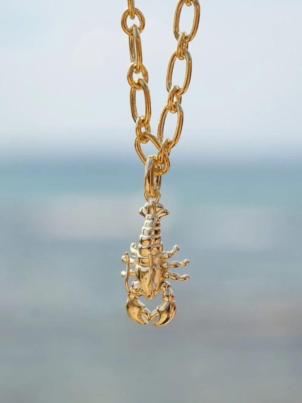 Daisy London Lobster Chunky Chain Necklace 18ct Gold Plate, view 3