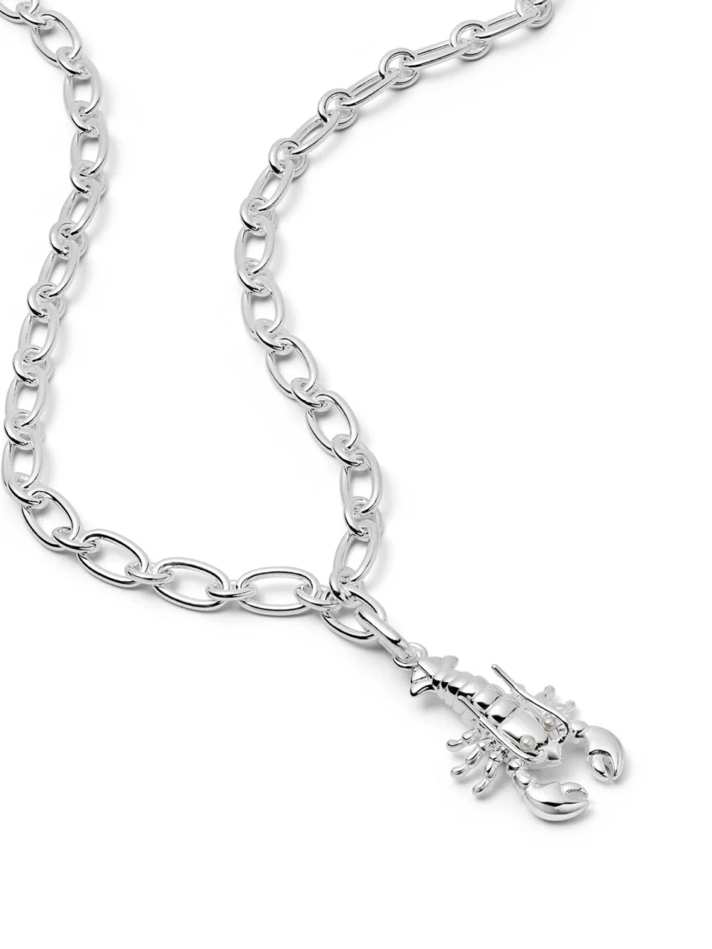 Daisy London Lobster Chunky Chain Necklace Sterling Silver
