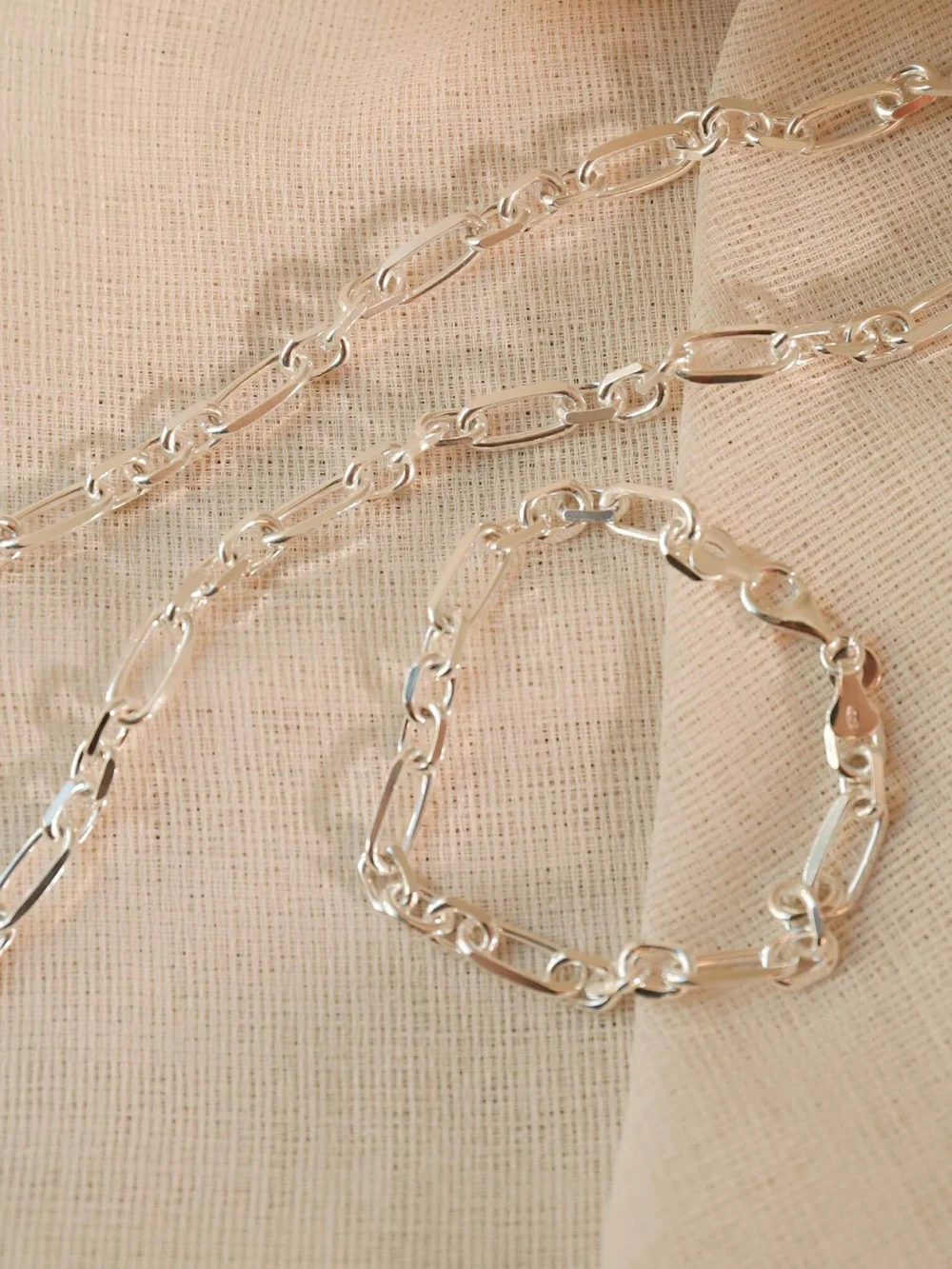 Daisy London Magnus Chunky Chain Necklace Sterling Silver, view 3
