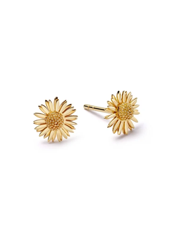 Daisy London Michaelmas Daisy Stud Earrings 18ct Gold Plate