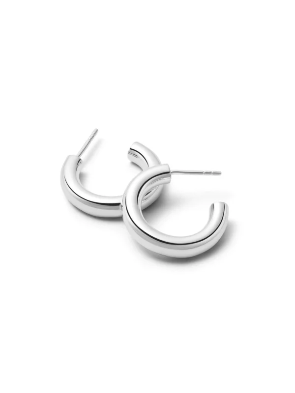 Daisy London Mini Bold Hoop Earrings Sterling Silver