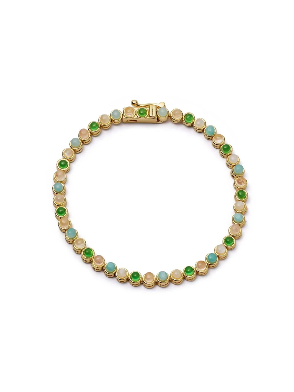 Daisy London Mixed Gemstone Tennis Bracelet 18ct Gold Plate