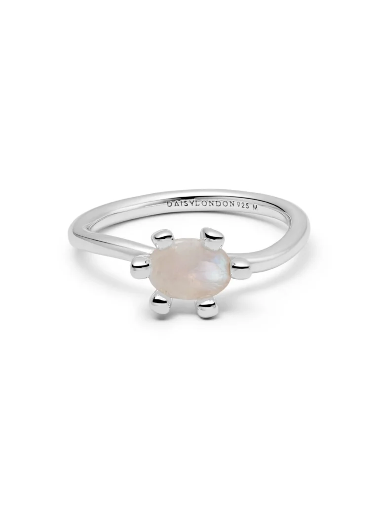 Daisy London Moonstone Claw Ring Sterling Silver