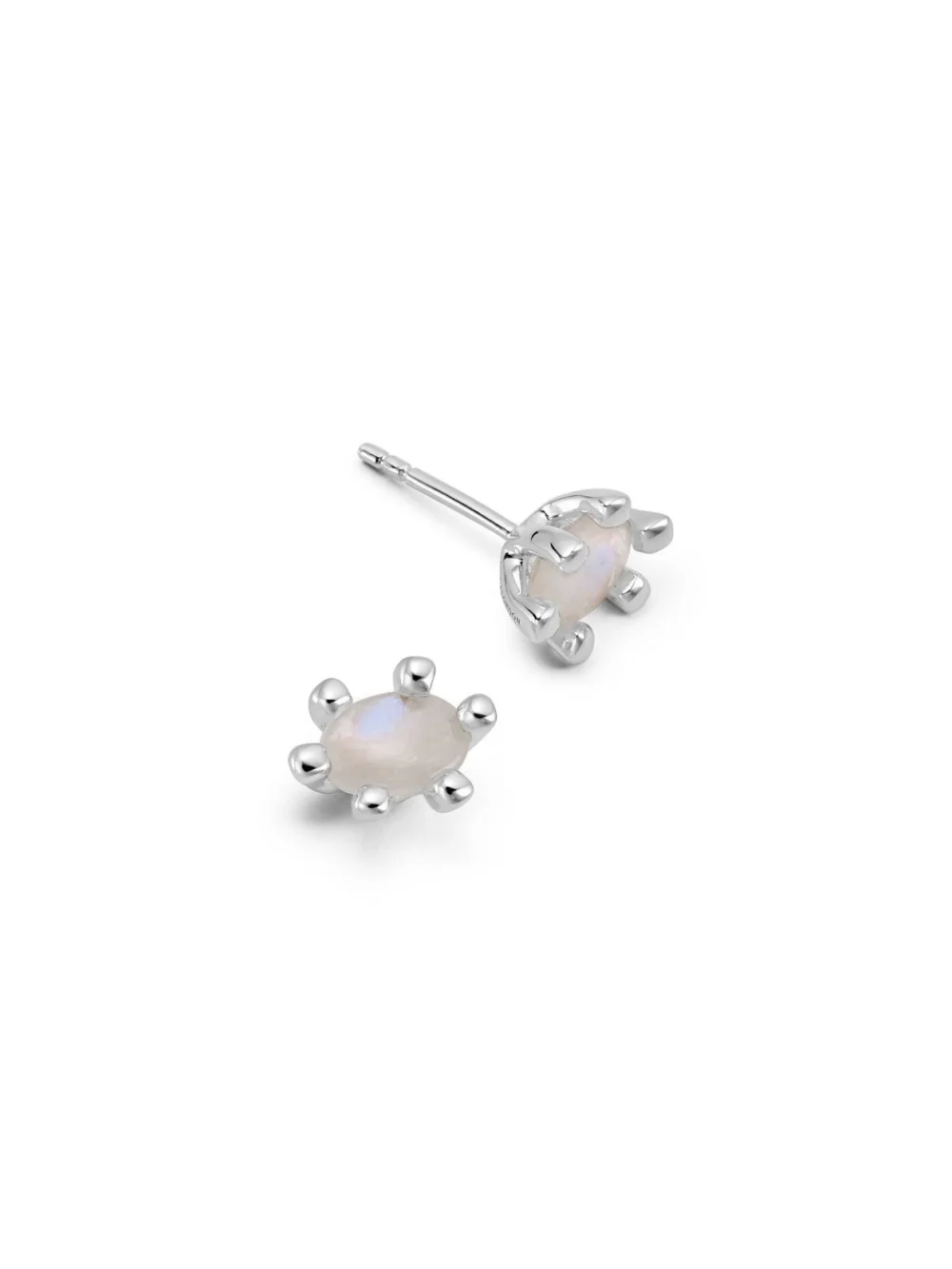 Daisy London Moonstone Claw Stud Earrings Sterling Silver