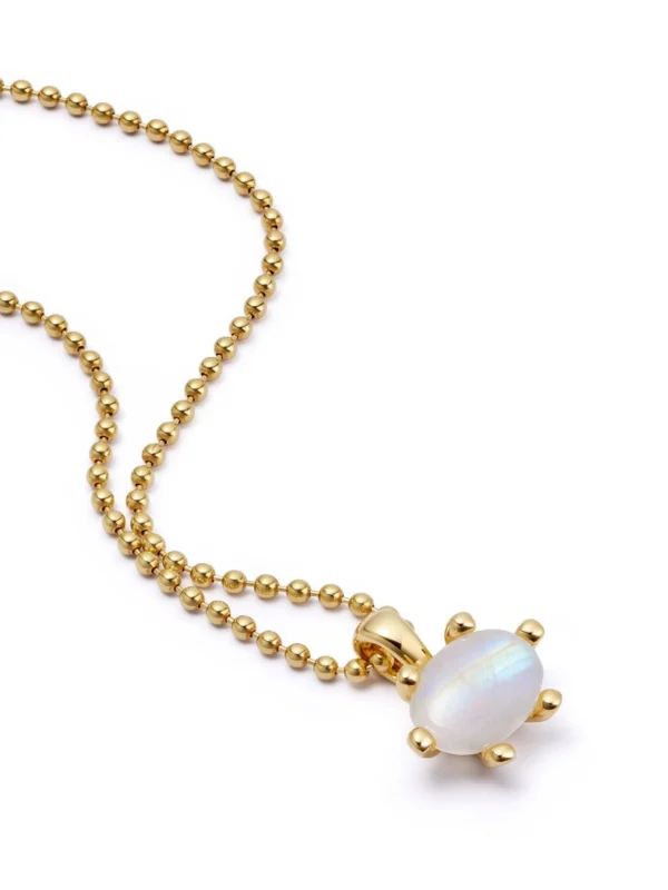 Daisy London Moonstone Pendant Necklace 18ct Gold Plate