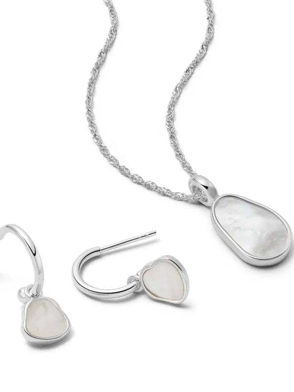 Daisy London Mother of Pearl Layering Set Sterling Silver