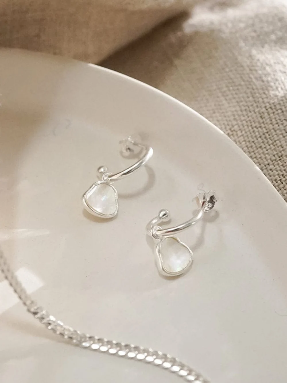 Daisy London Mother of Pearl Layering Set Sterling Silver, view 5