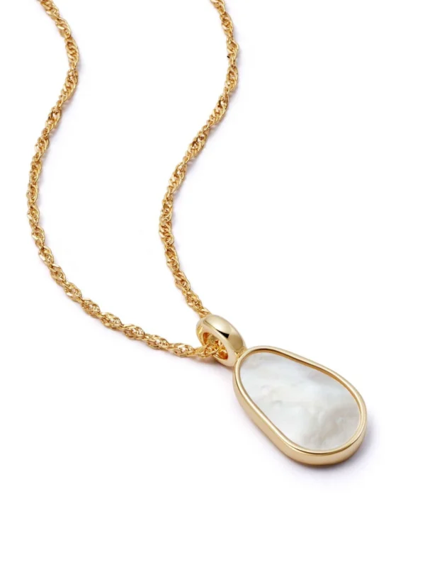 Daisy London Mother of Pearl Necklace 18ct Gold Plate