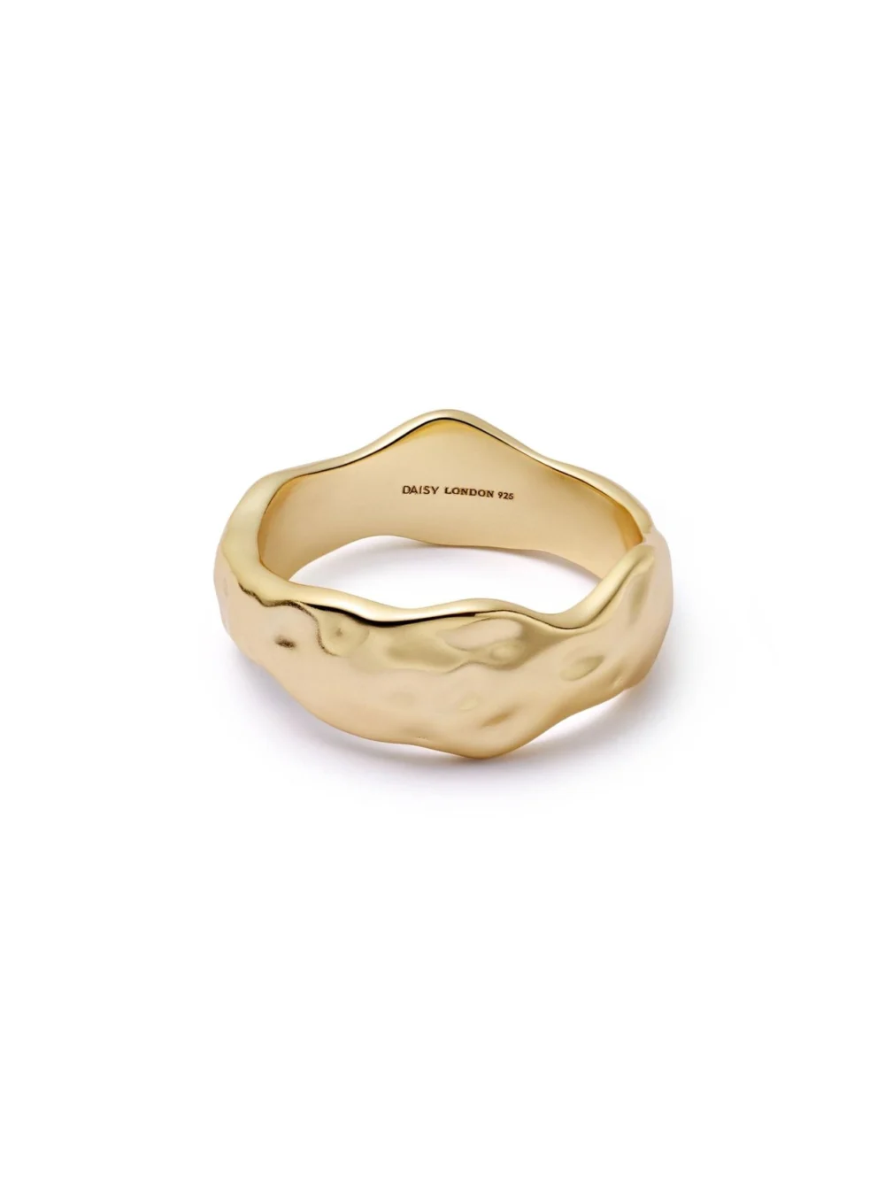 Daisy London Organic Chunky Band Ring 18ct Gold Plate