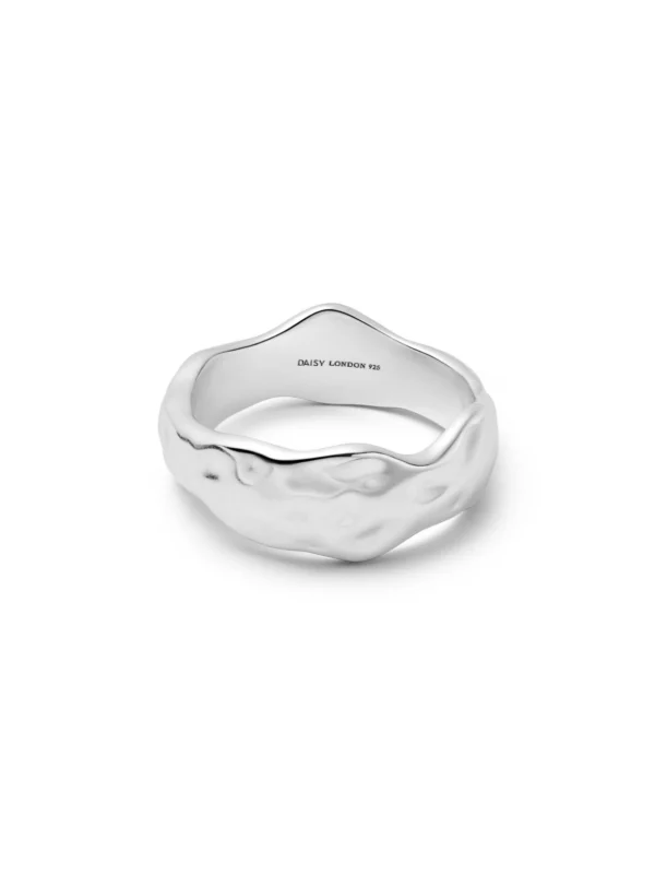 Daisy London Organic Chunky Band Ring Sterling Silver